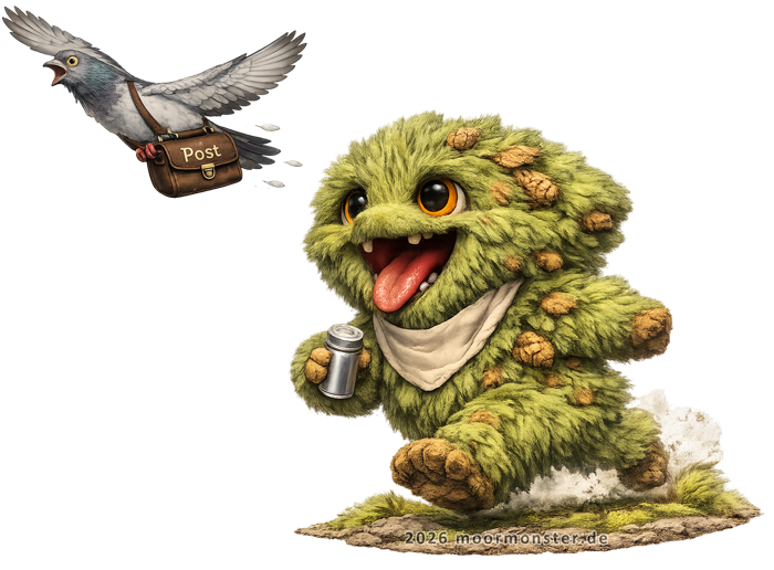 Brieftaube mit Posttasche